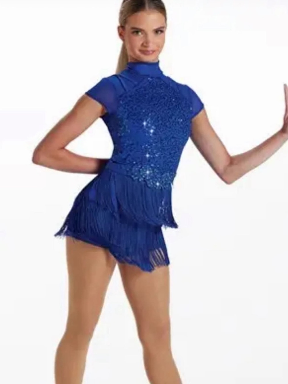 Weissman Mock neck dress of sequin spandex in size IC (Intermediate Child)